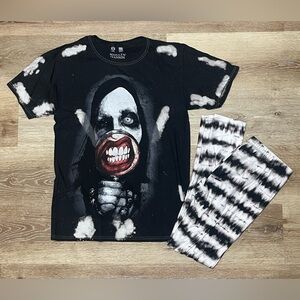 RARE VTG Marilyn Manson Magnifying Glass Black Graphic Tee w/ Matching Leggings